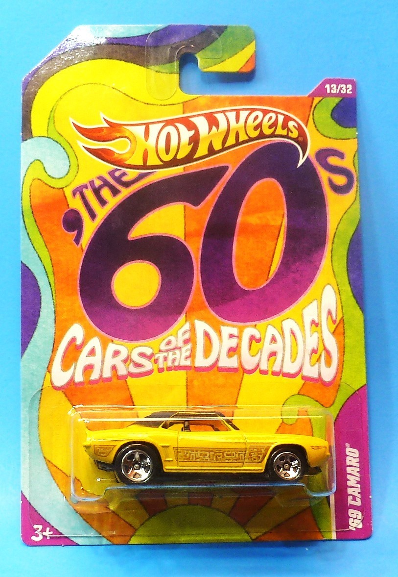 HOT WHEELS 2011 THE 60'S CARS OF DECADE WALMART EXCLUSIVE 69 CAMARO   1/64