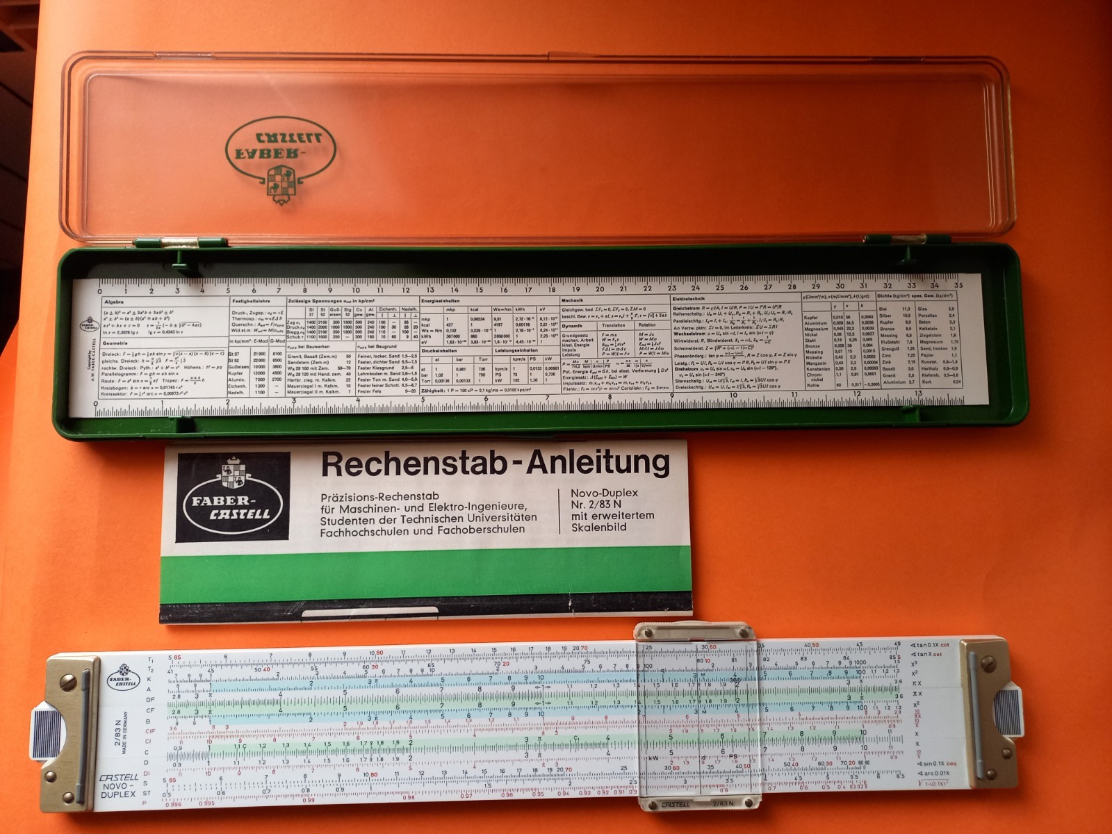 Nice Faber Castell Novo Duplex 2/83N slide rule Germany. 