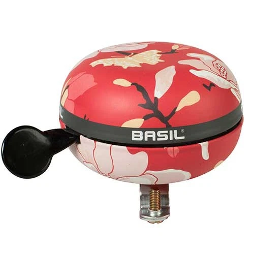 Fahrradklingel Basil Big Bell Magnolia Stahl Fahrrad Glocke Ø 80 mm Rot