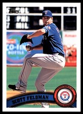 Scott Feldman 2011 Topps #498 Texas Rangers MLB READ FREE SHIPPING AutographDen
