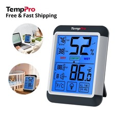 TempPro TP55W Digital Hygrometer Indoor Thermometer Humidity Gauge Touchscreen