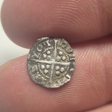 Genuine Edward I Silver Hammered Farthing. London Mint 1272-1307. Coin