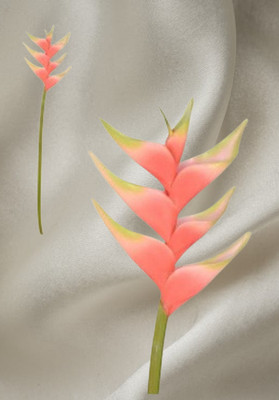 Artificial heliconia stem Hawaiian flowers PINK Tones