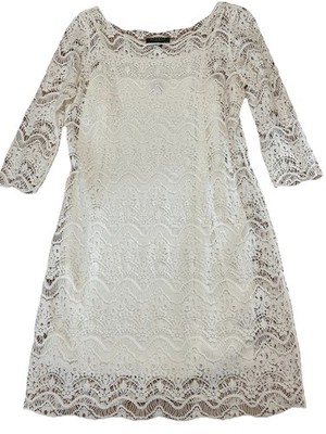 chinese dress ladies Lace Long Sleeve Mini Dress White / L main image 1