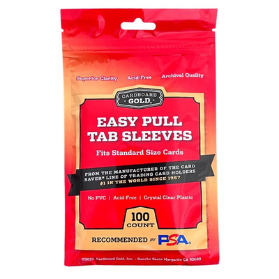 #ad 500 5 Packs Cardboard Gold Easy Pull Tab Soft Sleeves Premium Trading Card PSA $14.98