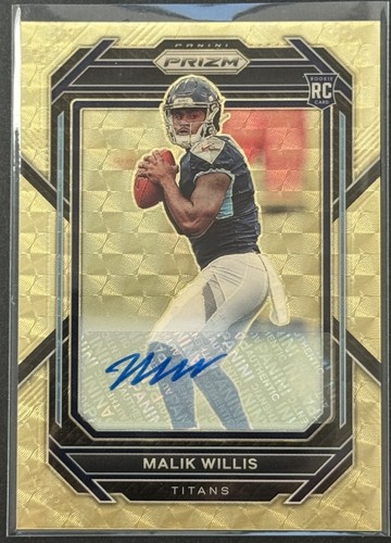 Malik Willis [Autograph Gold Vinyl] #303 2022 Panini Prizm card