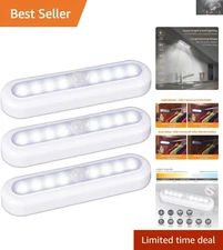 Adjustable Light Bar: 3 Pack 7-Inch Motion Sensor Lights for Under Cabinets