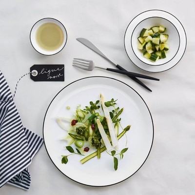 ASA SELECTION A Table Ligne Noire Bone China Porzellan Geschirr