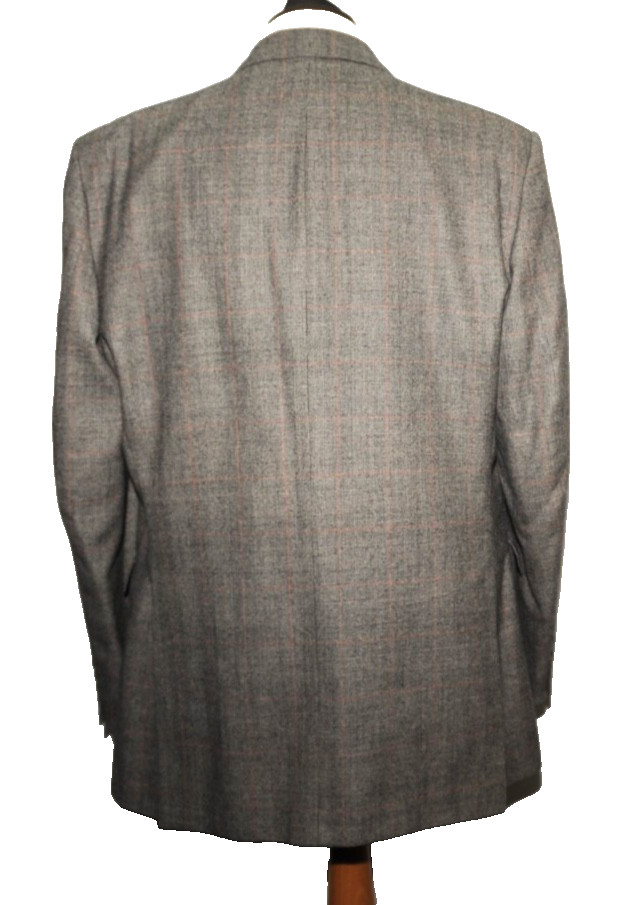 GREAT DAKS JERMYN STREET DOUBLE BREASTED PRINCE OF WALES SUIT  44''R W 40 GREY image 9