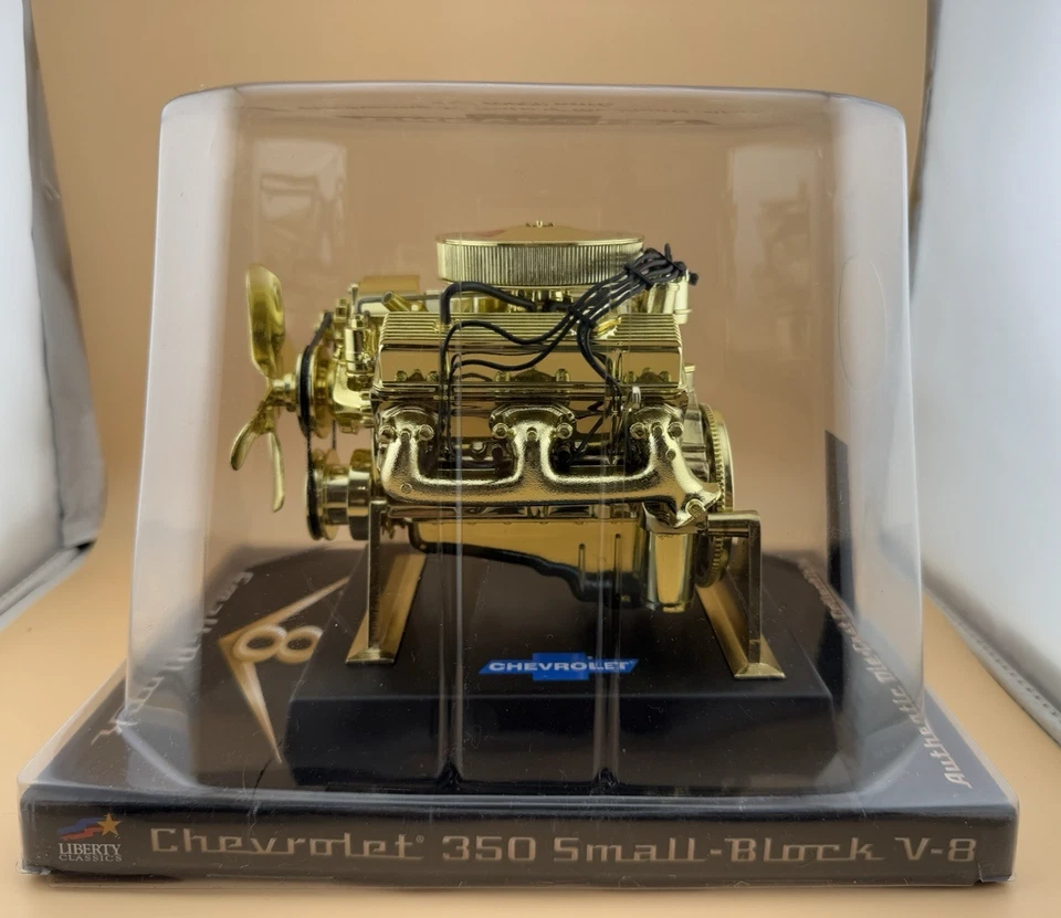 Chevrolet 350 V-8 Small Block Engine 1:6 Bronze Plated 84027 Liberty Classic NIB - Image 2 of 4