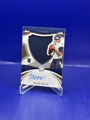 Malik Willis 2022 Panini Chronicles Crown Royale Patch Auto /99 #CRS-MAW