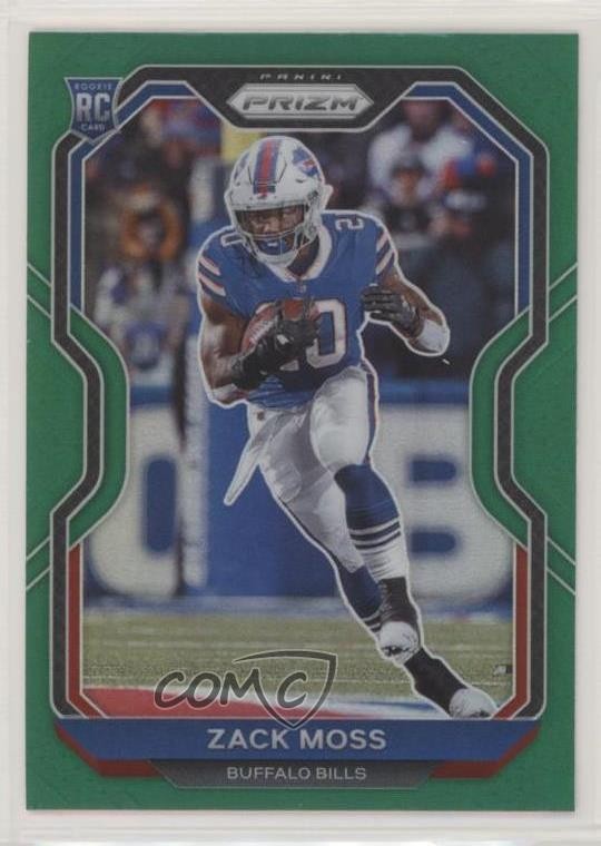2020 Panini Prizm Rookie Green Prizm Zack Moss #311 Rookie RC w5b