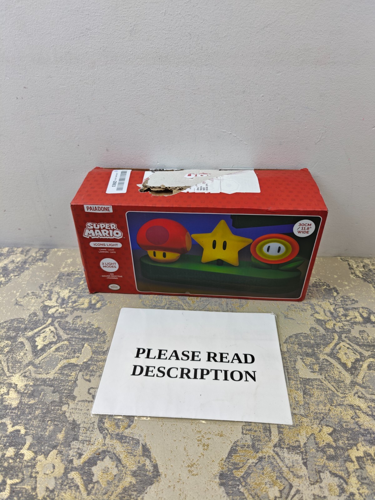 Super Mario Icon Light - Officially Licensed Mario Brothers Free Standing Desk L