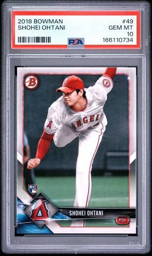 2018 Bowman Shohei Ohtani RC Rookie #49 PSA 10 - Gem Mint