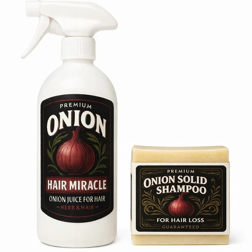 “Onion Juice Hair Growth Treatment + Onion Soap Set | Natural Anti-Hair Fall,
Opens in a new window