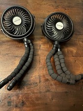 Battery Operated Stroller Fan Flexible Tripod Clip on With 3 Speeds Black
