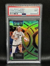 2024 Select WNBA Kamilla Cardoso Neon Green Prizm /75 (RC) PSA 9