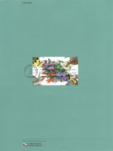 #4153-56 41c Pollination USPS #0725 Souvenir Page - Picture 2 of 2