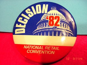 1982 NATIONAL RETAIL CONVENTION 1982 DECISION   1982  pin