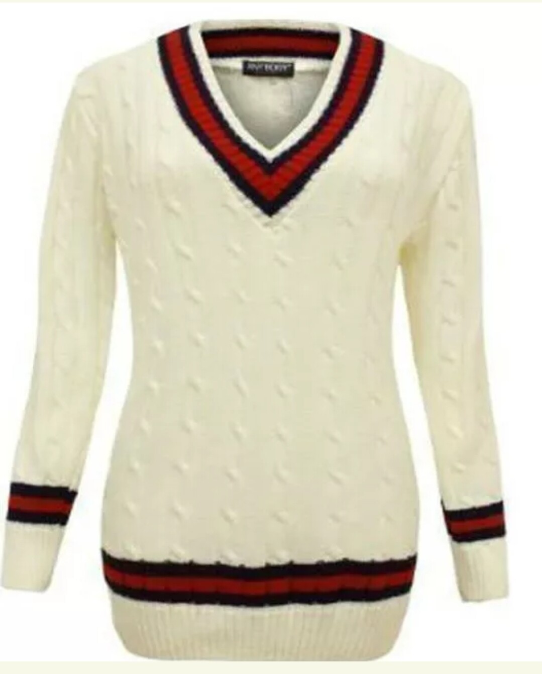 Mens Cricket Jumper V Neck Long Sleeve 