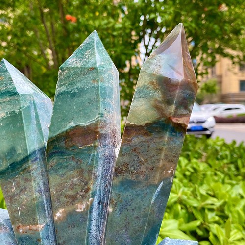 7.67LB Rare Water Grass Agate Column - Dynamic Crystal Energy Point - 第 11/15 張圖片