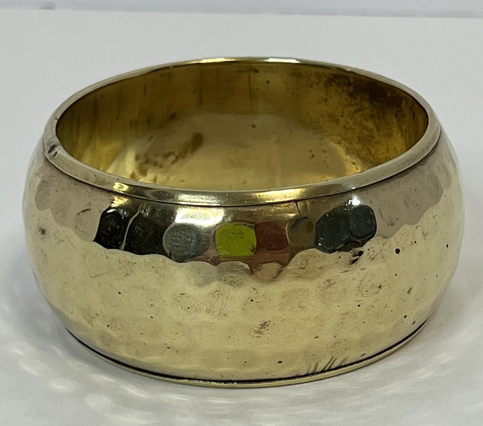 Solid Brass bangle bracelet honeycomb design 3" x… - image 3