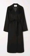 Max Mara Manuela Coat Black Size Uk4 100% Camel