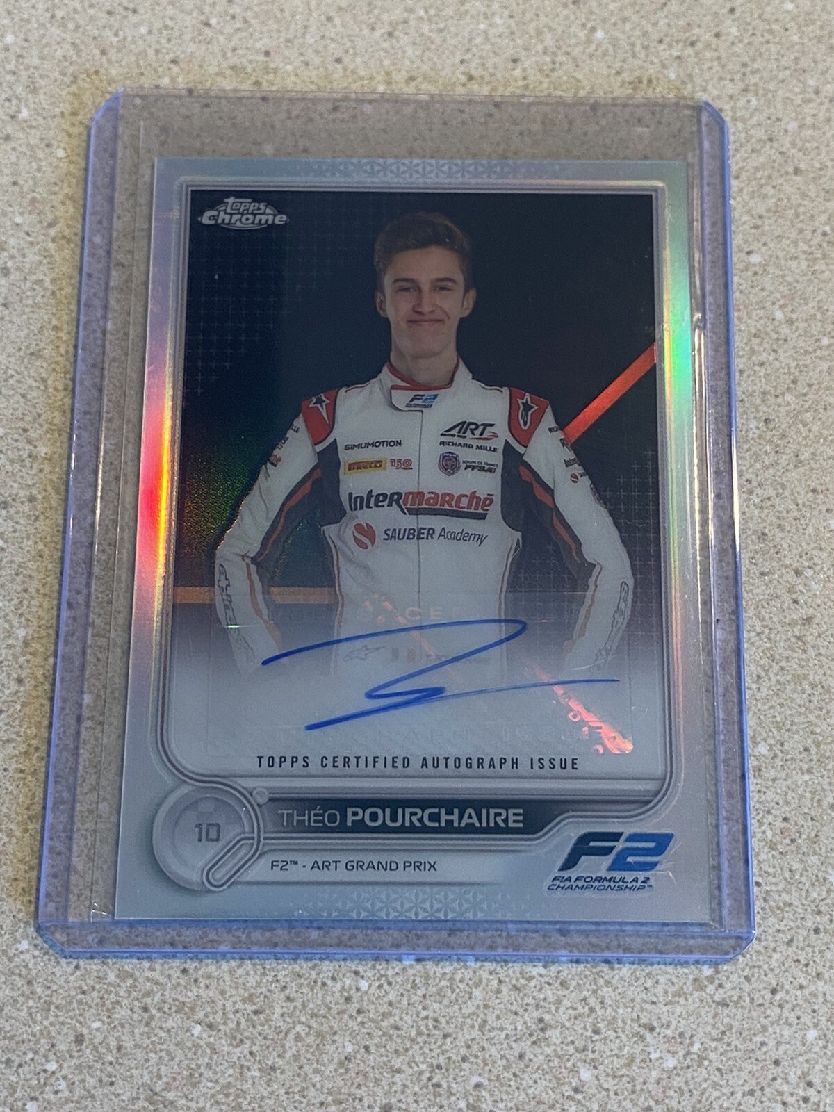 2022 Topps Chrome Formula 1 F2 Theo Pourchaire Autograph Auto #CAC-TP