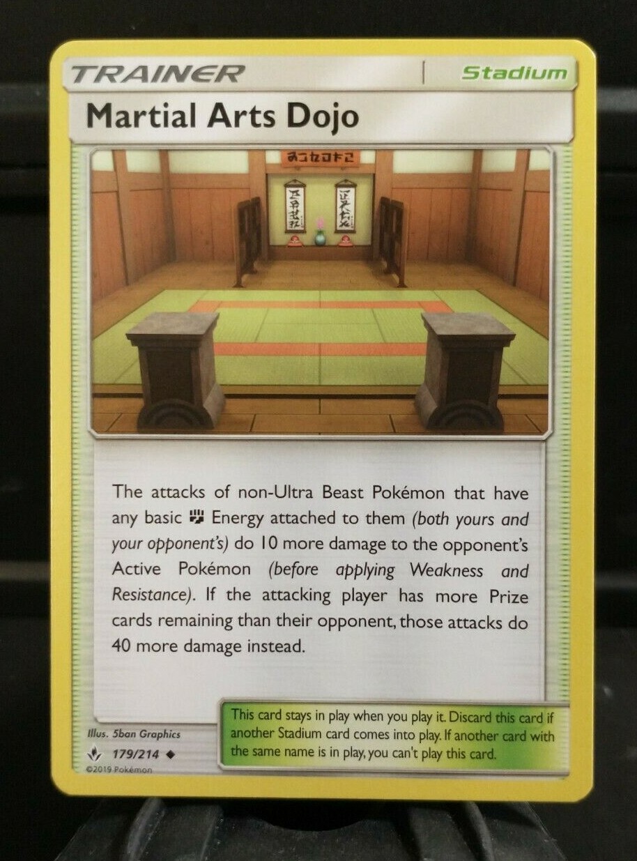 Martial Arts Dojo 179/214 NM Unbroken Bonds Near Mint Pokemon Card