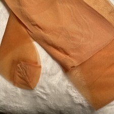 Sheer Shimmer Vintage Nylon Stockings Hose Reinforced Toes