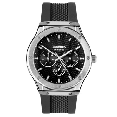 Sekonda Uhr 30230 Herren Titan Sport Tag Datum Kautschukband UVP 69,99£