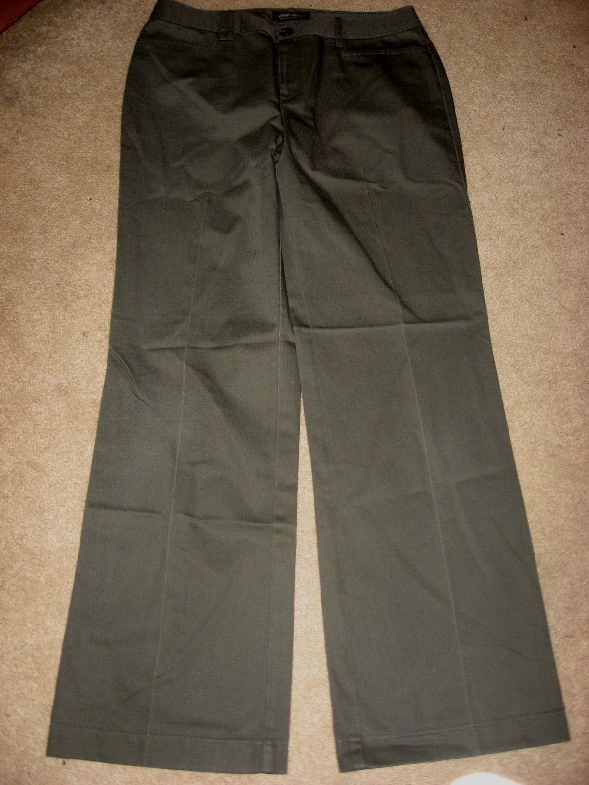 Womens Olive EDDIE BAUER Wrinkle Free Khaki Pants 10 eBay