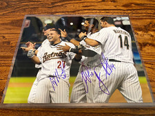 Jose Altuve, JD Martinez, Jimmy Paredes Astros Signed ROOKIE 8x10 Photo AUTO x 3