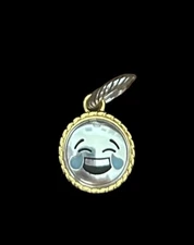 Brighton Text me  Charm- LOL EMOJI- round-gold & silver color -blue tears