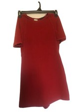 ZARA Red Mini Short Dress Size M Round Neck Open Back