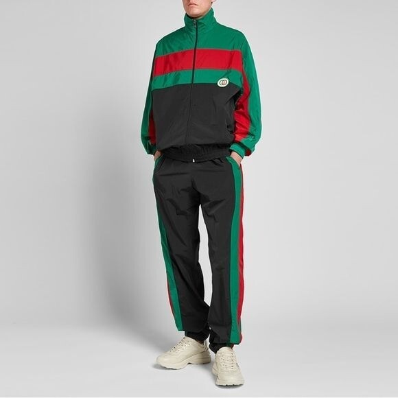 Gucci Oversized Nylon Track Jacket Water Repellent Black Gucci Oversized Nylon Track Jacket Water Repellent Black
