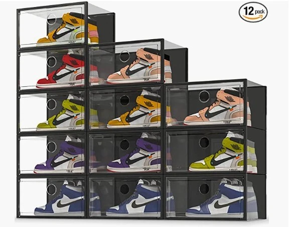 modern shoe display shelf organizer hypebeast clear box cool trendy