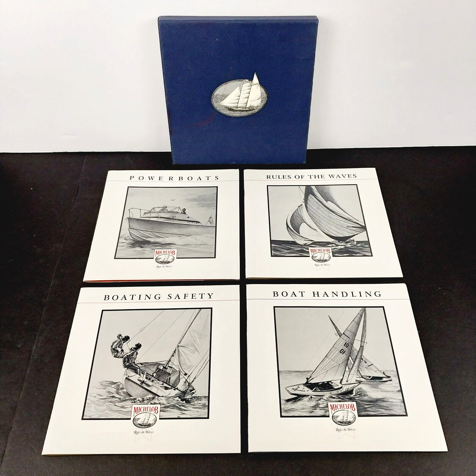 Vtg 1978 Michelob Promotional Boating Sailing Tips & Safety 4-Booklet Set - RARE