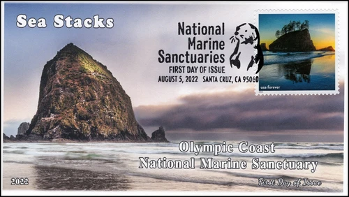 22-170, 2022 , National Marine Sanctuaries, Pictorial Postmark, First Day Cover,