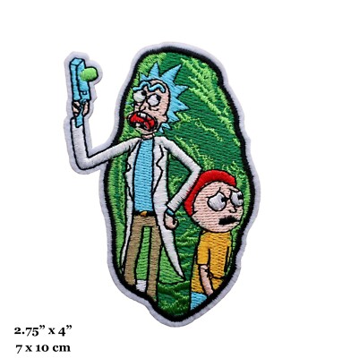 Rick And Morty Characters in Portal Embroidered Iron On Patch