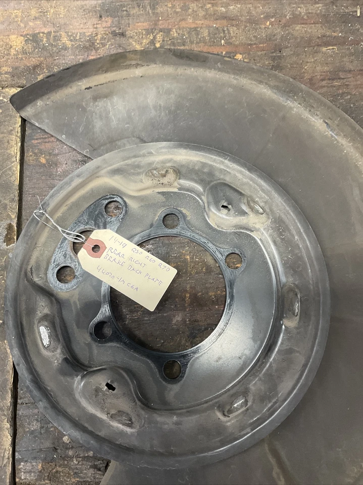 14-19 Infiniti Q50 Q60 Q70 Sport Rear Right Brake Back Plate 44020-1MC6A - Image 2 of 4