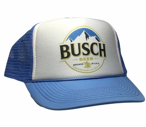 Vintage Busch Beer Hat Trucker 80s Mesh 