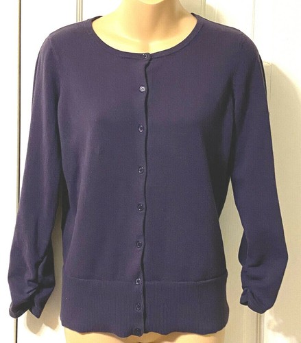 The Limited Womens M Purple Button Up 