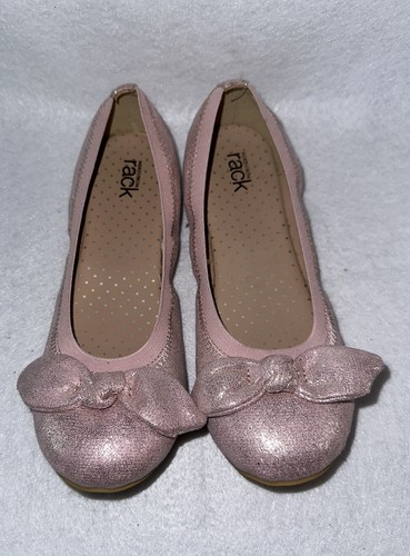 Emma Ballet Flat Girl's Pink Shimmery Dress Shoes Size 3 M Nordstrom Rack - Picture 2 of 6