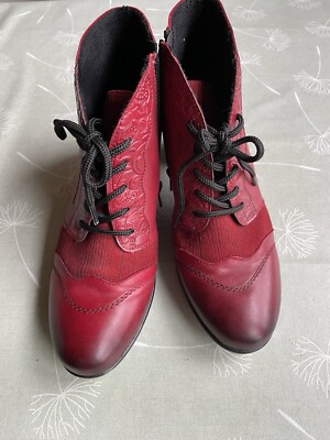 Neuwertige elegante Remonte Stiefeletten Rot, 1x  Getragen Größe 39
