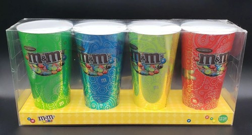 m&m’s World 3D Characters 24oz Cups Set of 4 Red Yellow Blue Green, Mars 2016 - Picture 5 of 12