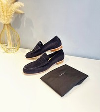 Paul Smith Navy Suede Leather Loafers Mocasins UK 9 EU 43 NEW Made in Portugal