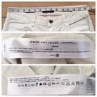 $275 TWIN-SET Women's NWT 27 4 6 S M Ivory Distressed Rhinestones Stretch Pants — photo 10