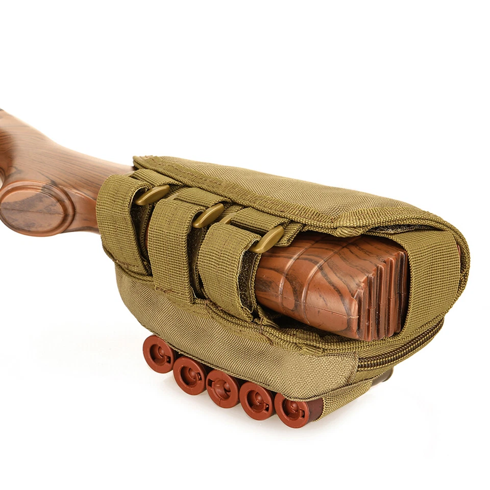 Tactical Buttstock Cheek Rest Ammo Pouch Shotgun Rifle Stock Portable Pouch - Image 3 of 4