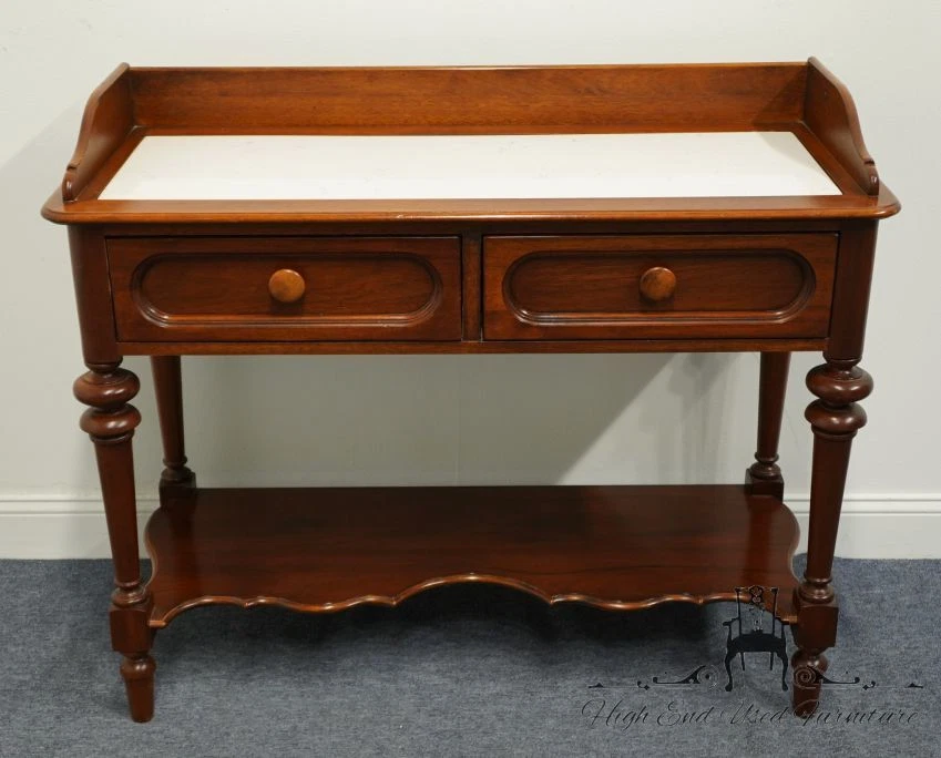 LEXINGTON FURNITURE Cherry Country French Provincial Style 46" Console Table ... - Image 2 of 4